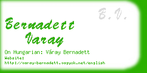 bernadett varay business card